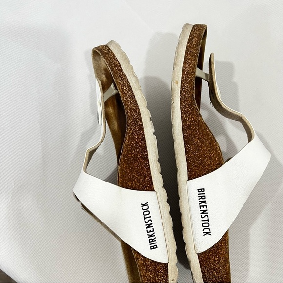 Birkenstock Gizeh Sandal White Leather Sandals Size 38 (US 7) - Picture 9 of 14